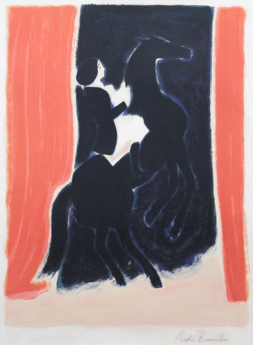 Andre Brasilier Original Lithograph "Circus"