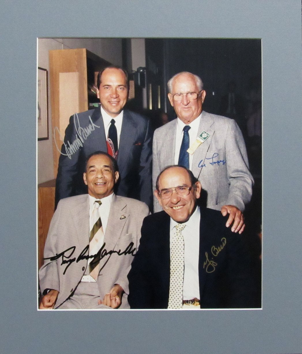 Campanella/Bench/Berra/Lopez Hof'Ers Signed/Auto