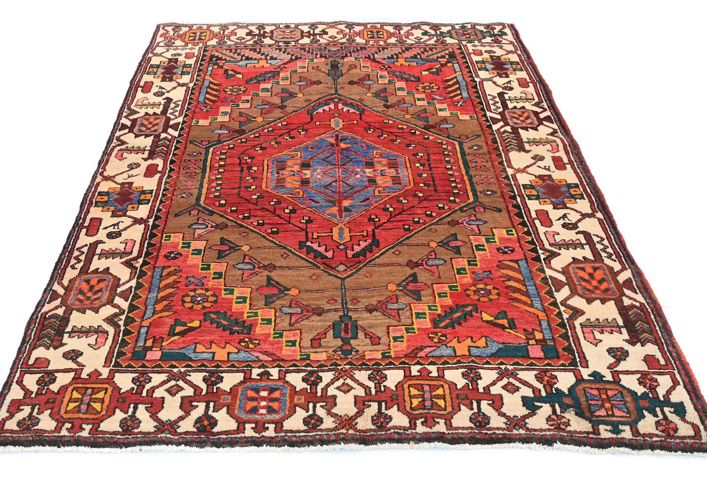 Handmade Vintage Oriental Rug Tribal Design