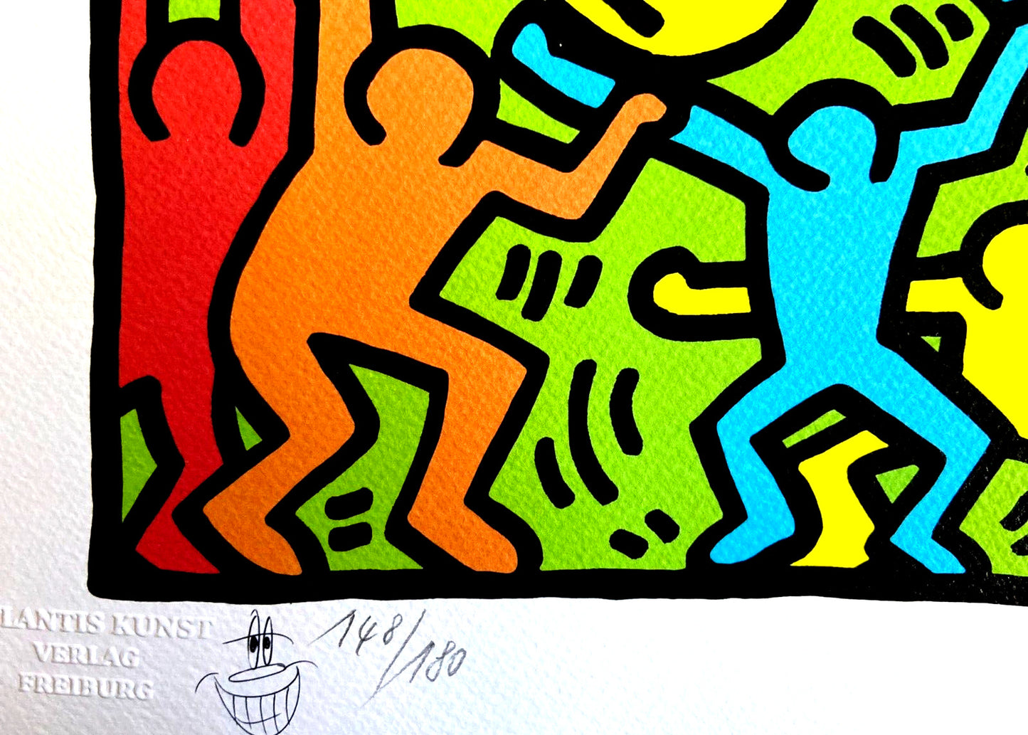 Keith Haring Lithograph' Andy Mouse' Coa