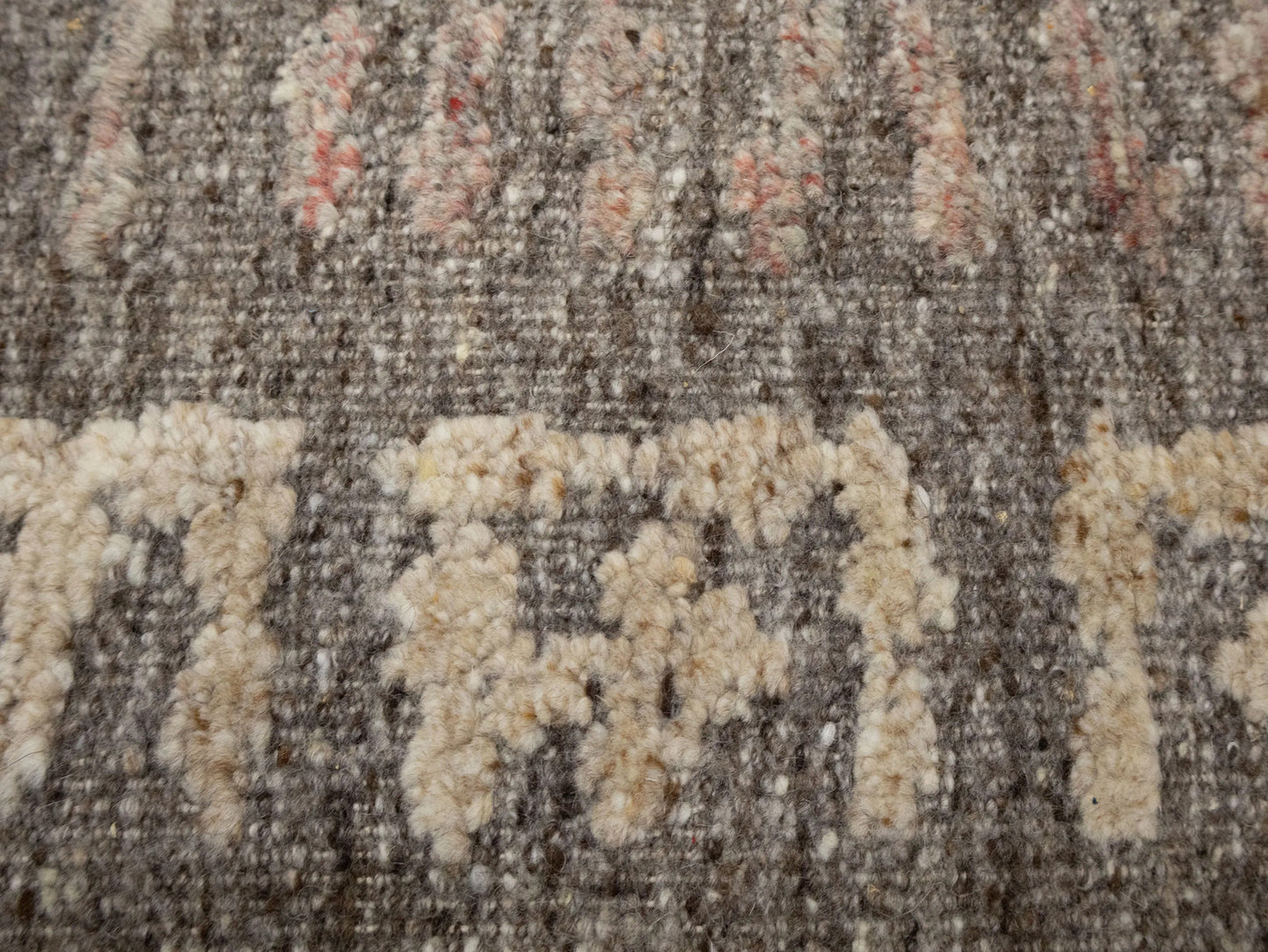 Modern Brown Bordered Design High-Low Relief