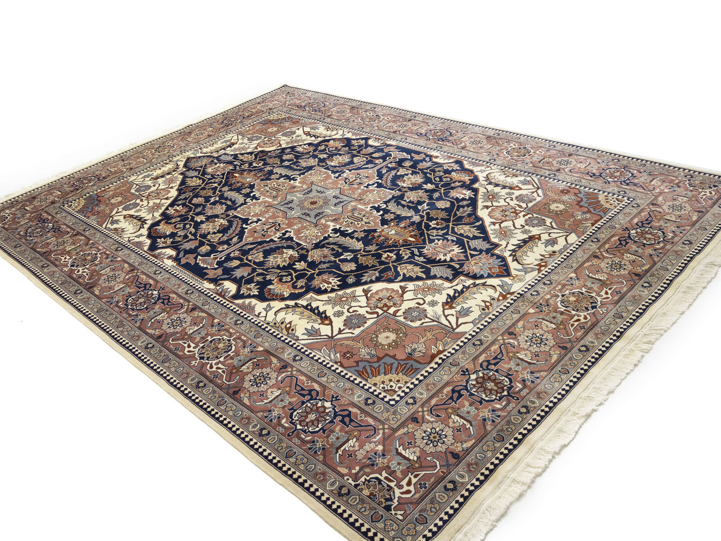 Hand-Knotted Vintage Serapi Oriental Rug 9X12 Ft