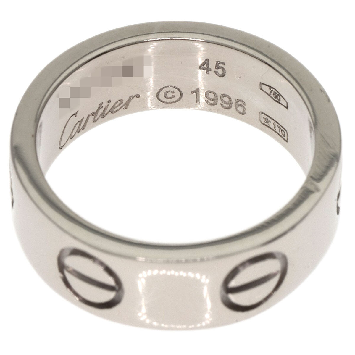 Cartier Ring Love Ring #45 K18 White Gold