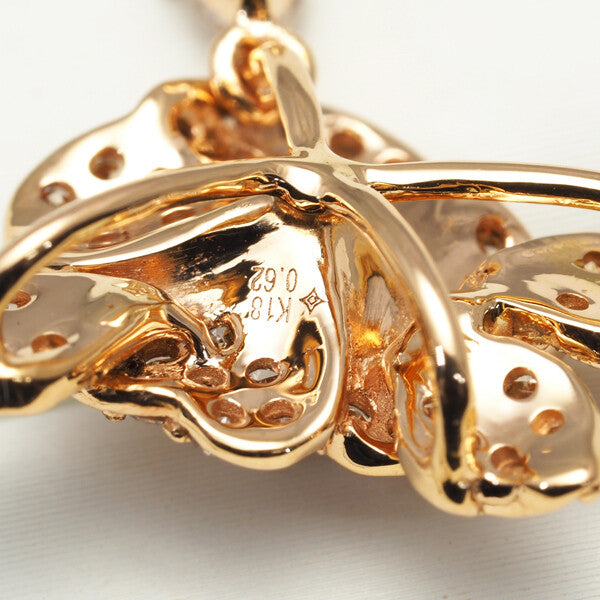 Gstv Pendant Diamond 0.62Ct Flower Rose 18K 750 Rose Gold
