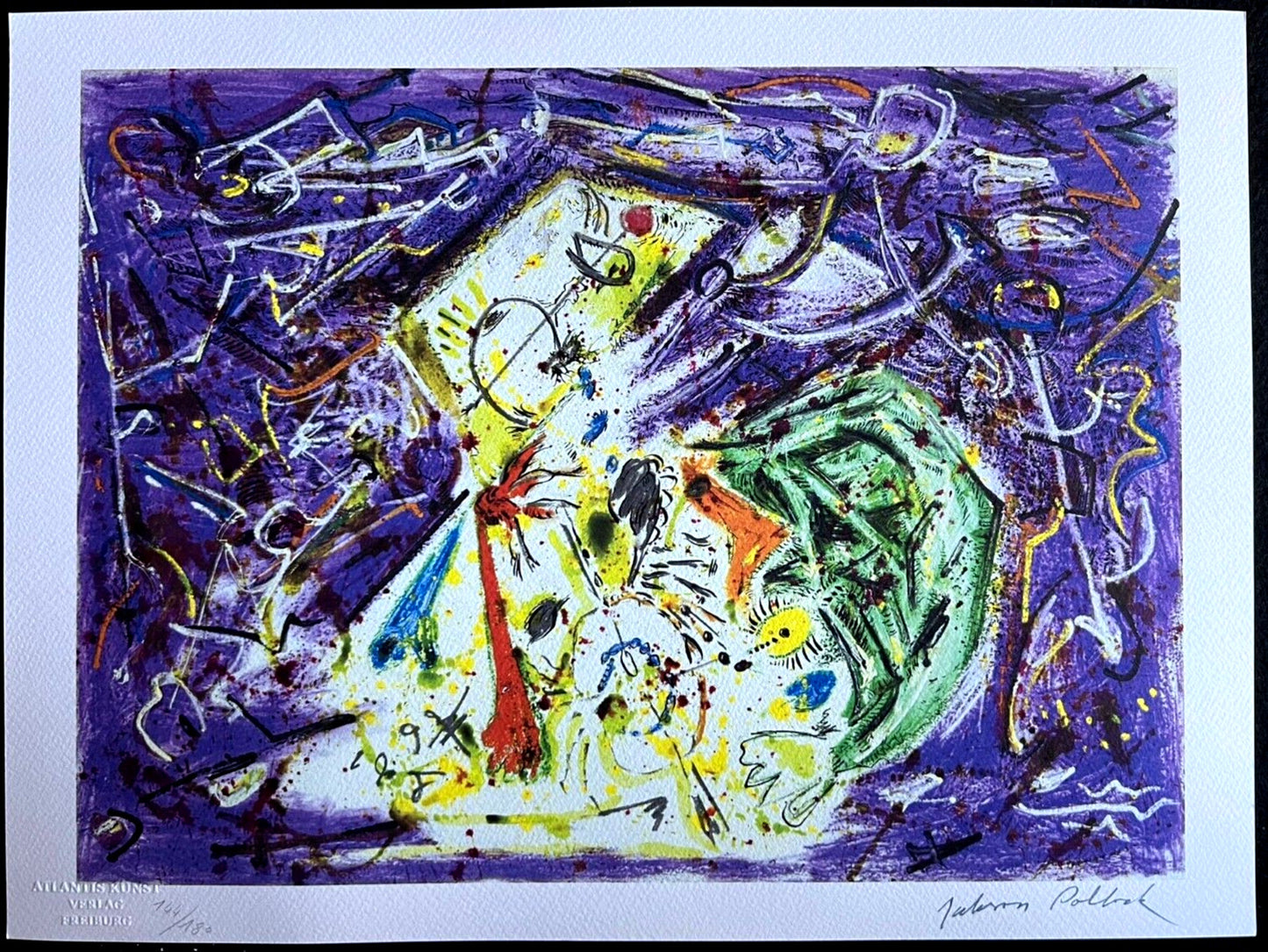 Jackson Pollock Action Painting Coa Signed