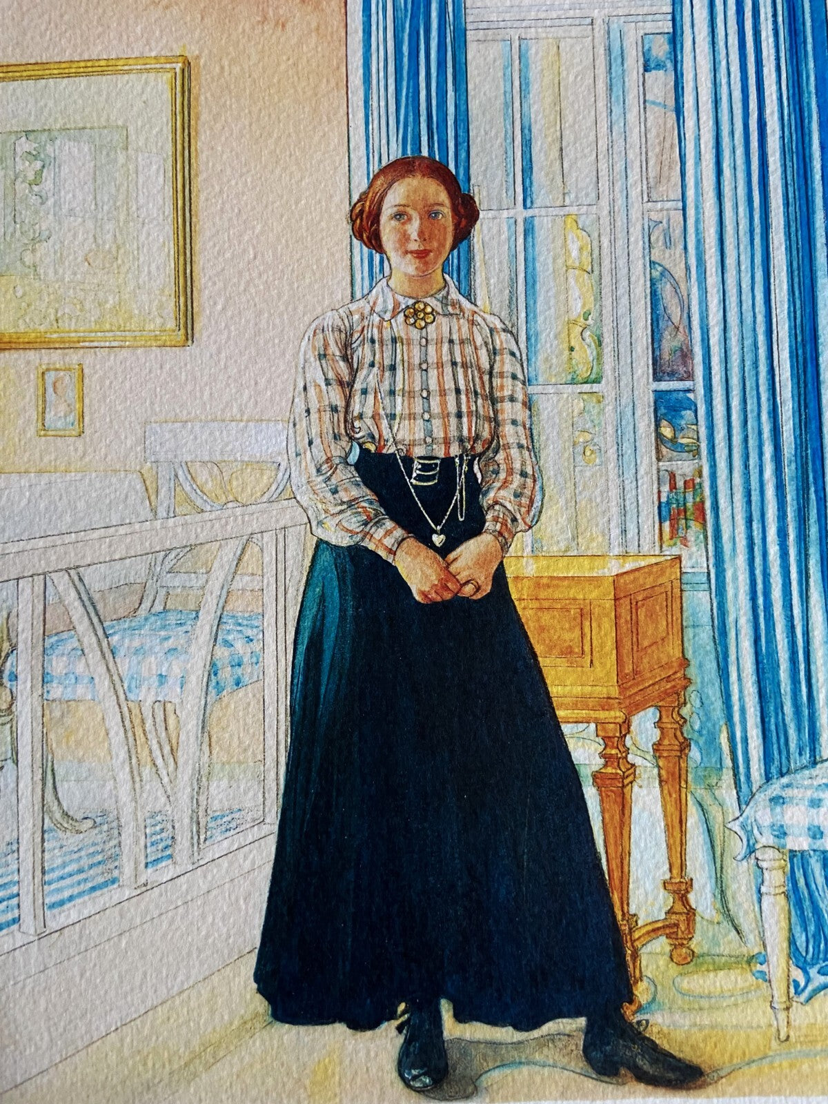 Carl Larsson Lithograph Coa Numbered A Hand