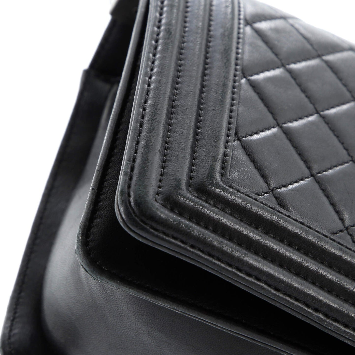 Chanel Boy Flap Bag Quilted Calfskin Old Medium