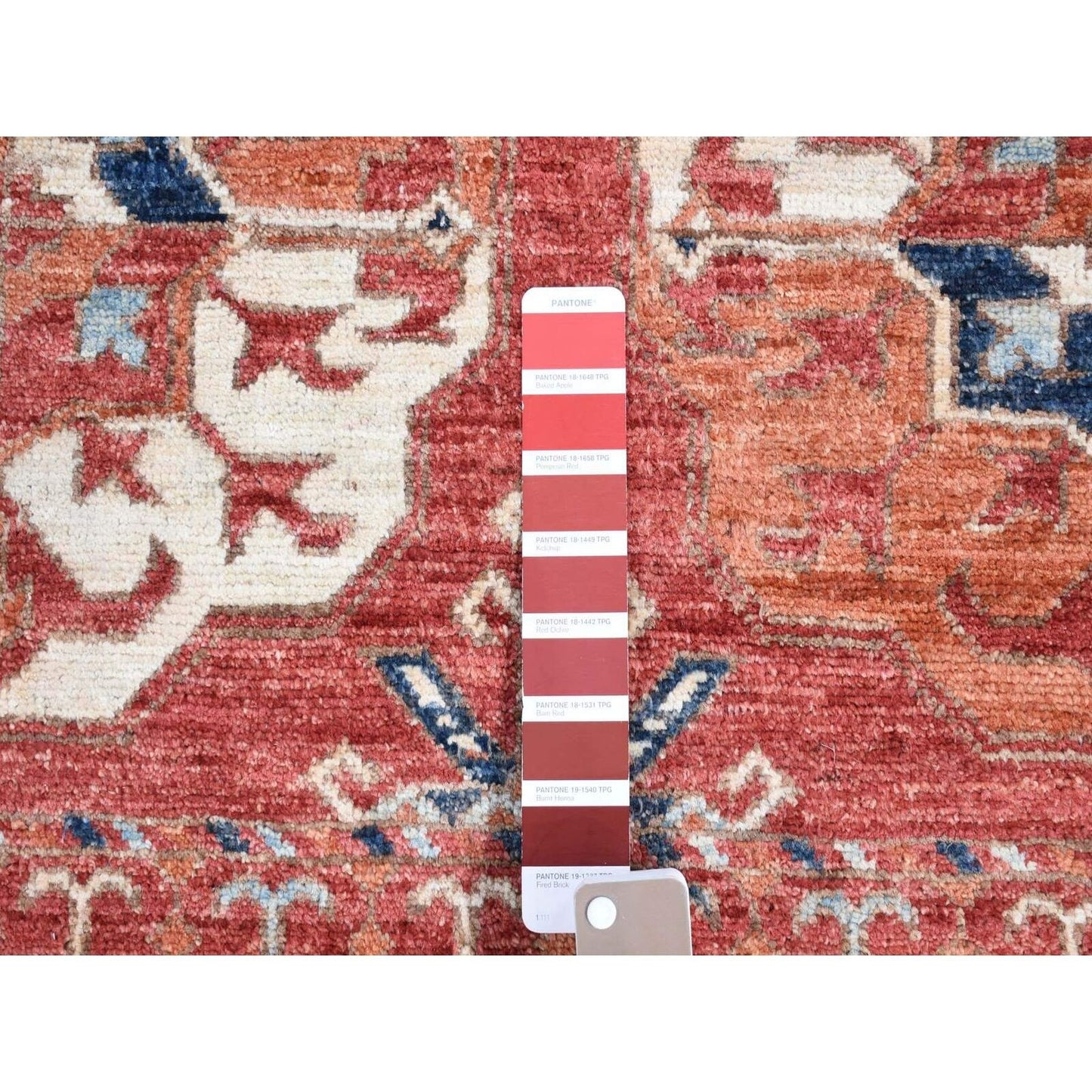 9'10"X14' Red Afghan Ersari Tekke Bokhara Pure Wool Hand Knotted Rug