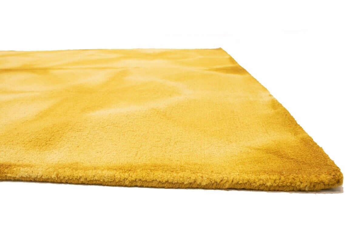 Contemporary Golden Yellow Tie-Dye Abstract 5X8