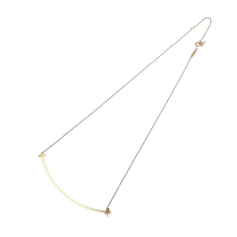 Tiffany & Co. T Smile Large Necklace K18Pg