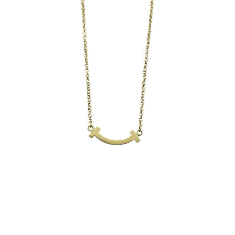 Tiffany & Co. T Smile Mini Necklace Gold 750
