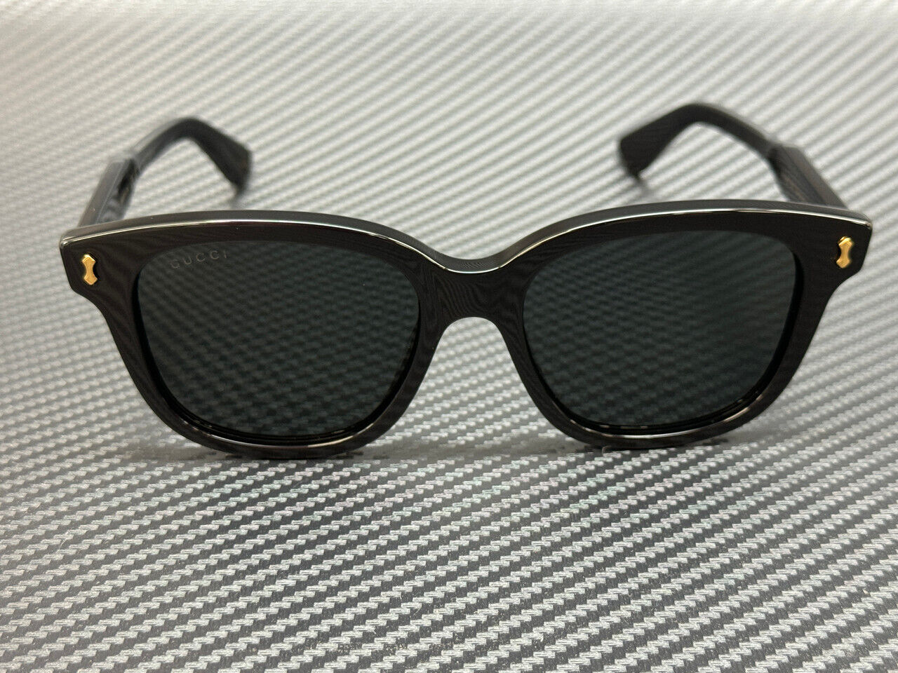 GUCCI GG1264S 001 Black Grey Men's Medium 52 mm