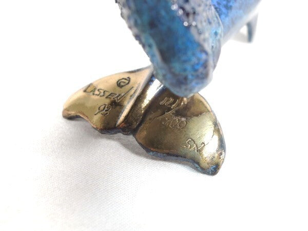 Christian Lassen Bronze Sculpture "Dolphin" Signed Limited Edition 1993