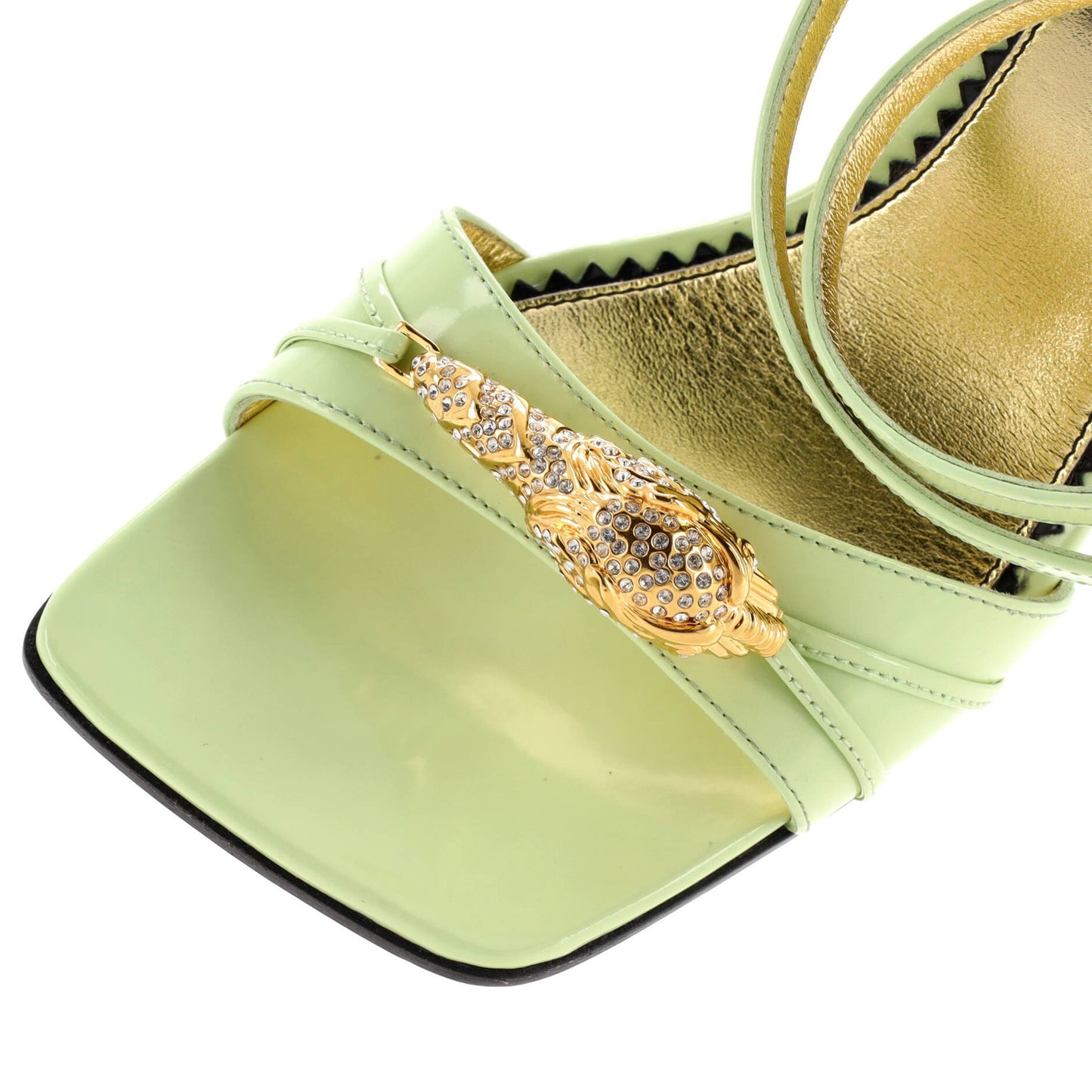 Gucci Women'S Snake Head Wedge Sandals Leather