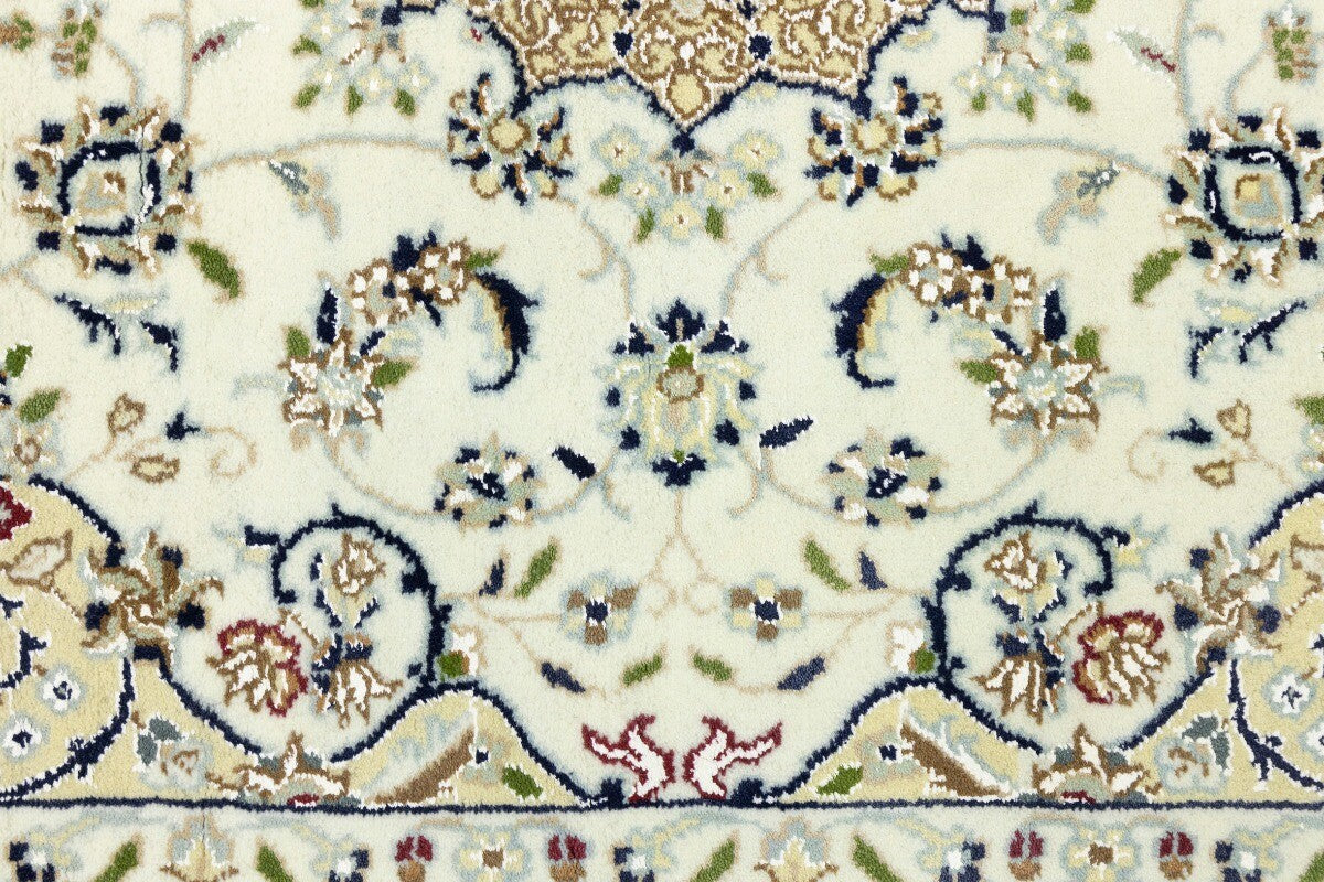 Indo-Nain Oriental Square Rug Vintage Floral