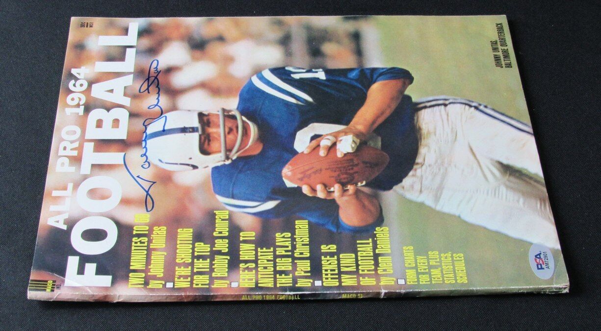 Johnny Unitas Hof Signed All Pro 1964 Football
