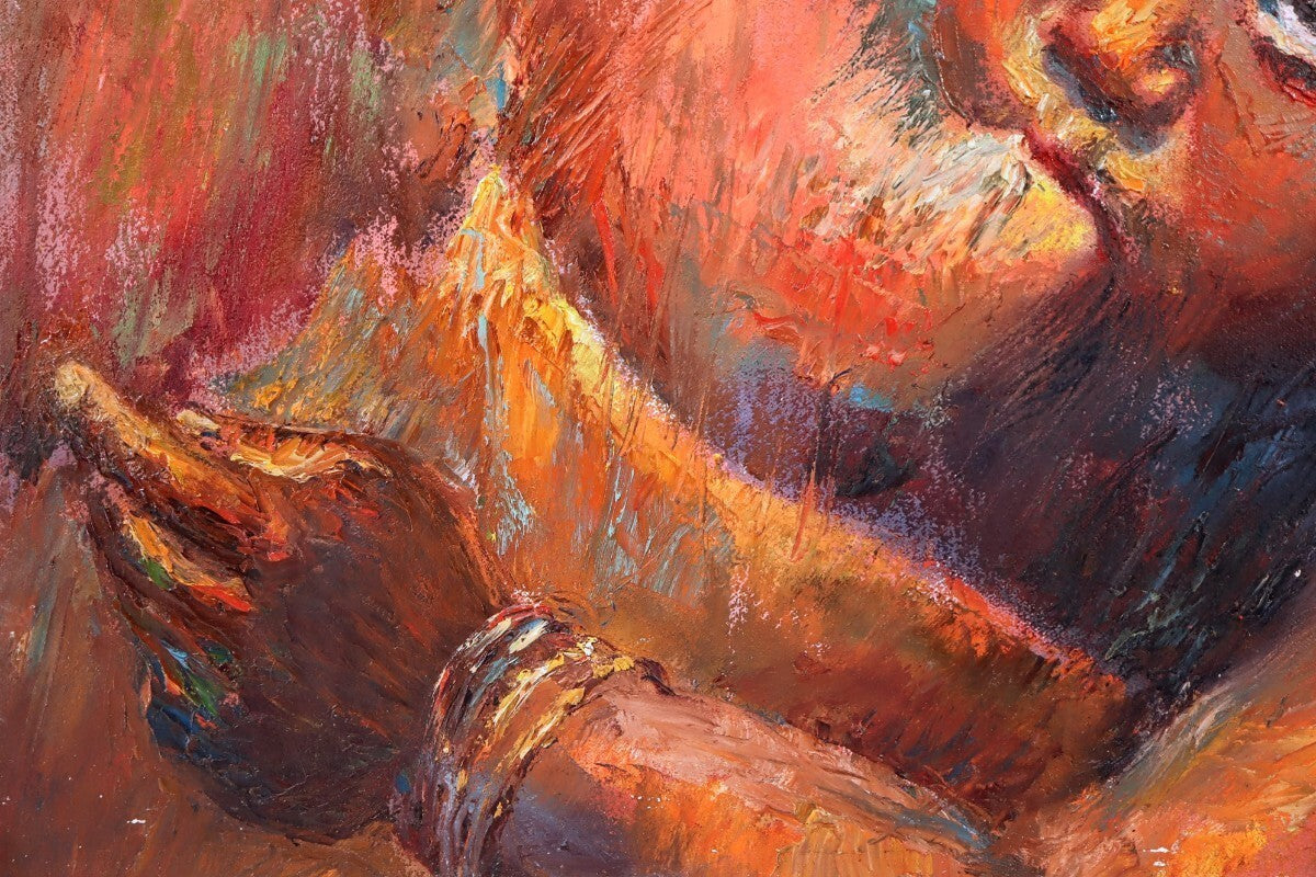 Garth Bayley Original Oil Painting The Gaze South African/British Artist Signed