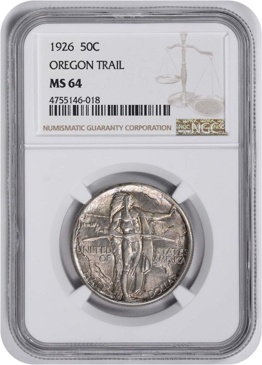 Oregon Commemorative Silver Half Dollar 1926 MS64