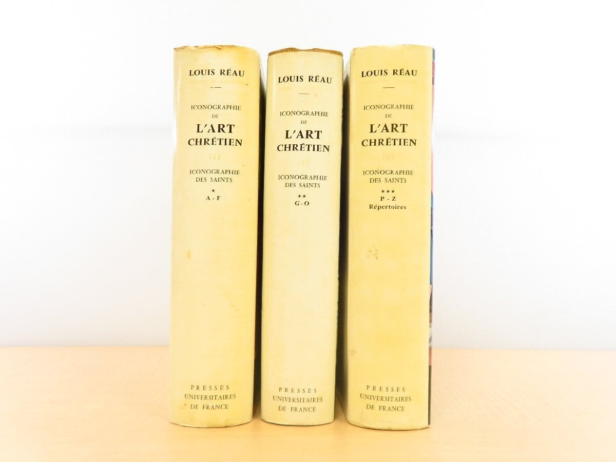 Louis Reau Iconographie De L'Art Chretien Des Saints 1St Ed 3 Vol Set 1958 Hc