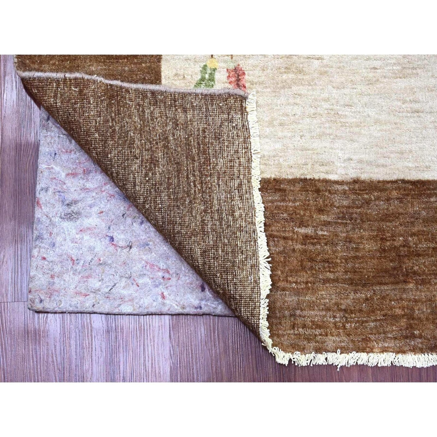 7'10"X10'1" White Chinese Art Deco Inspire Peshawar Hand Knotted Wool Rug