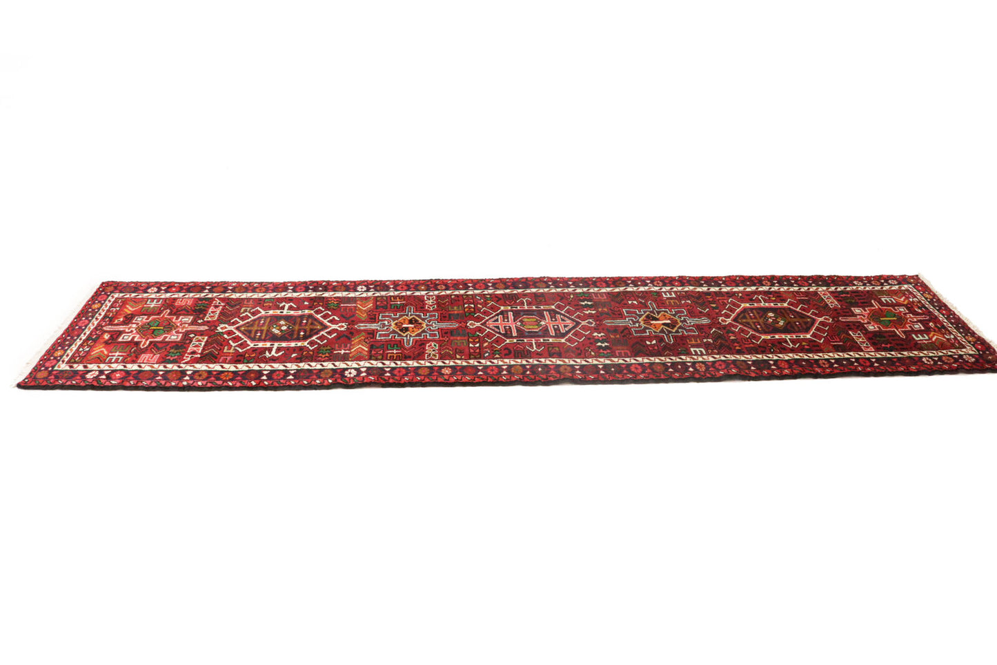 4'6X10 Ft Handmade Tribal Runner Rug Reindeer