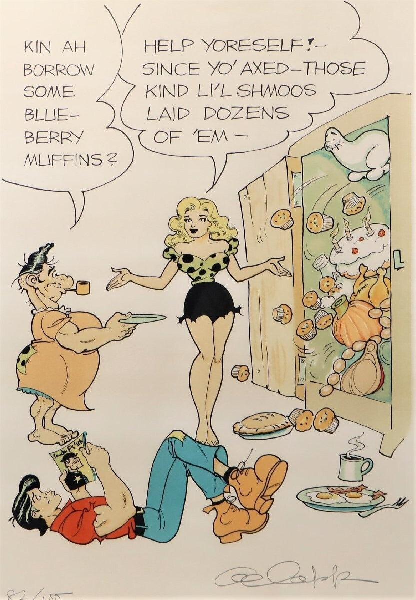Al Capp "Lil Abner" Ed100 Comic Art Print Signed In Pencil Framed