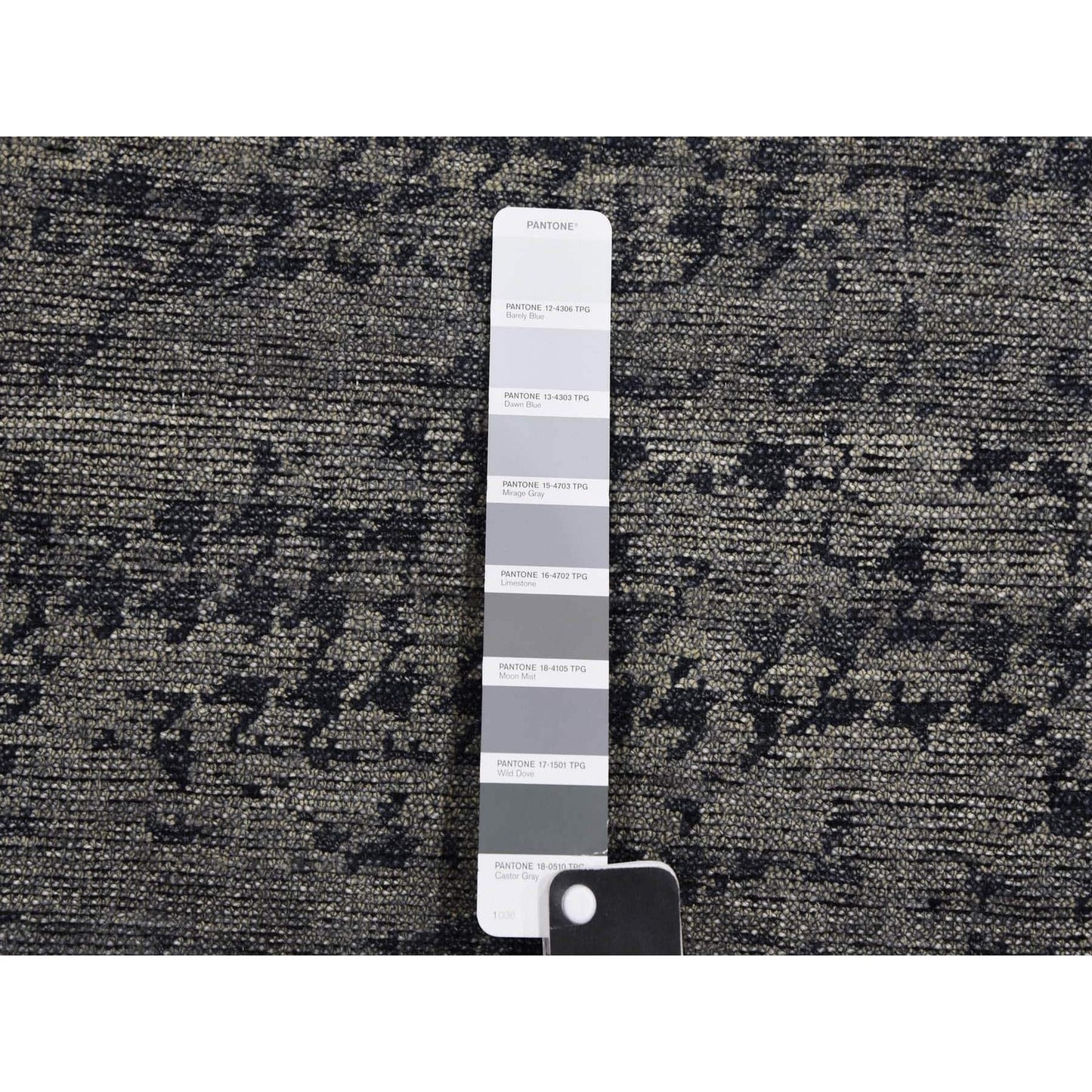 8'X10'1" Black And Gray Modern Design Pure Silk Hand Knotted Rug
