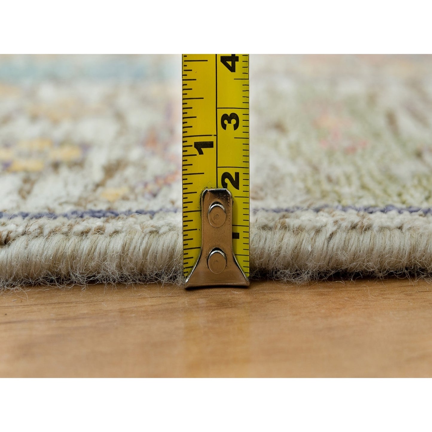 2'6"X25'10" Beige Hand Knotted Directional Silk And Wool Xl Runner Rug