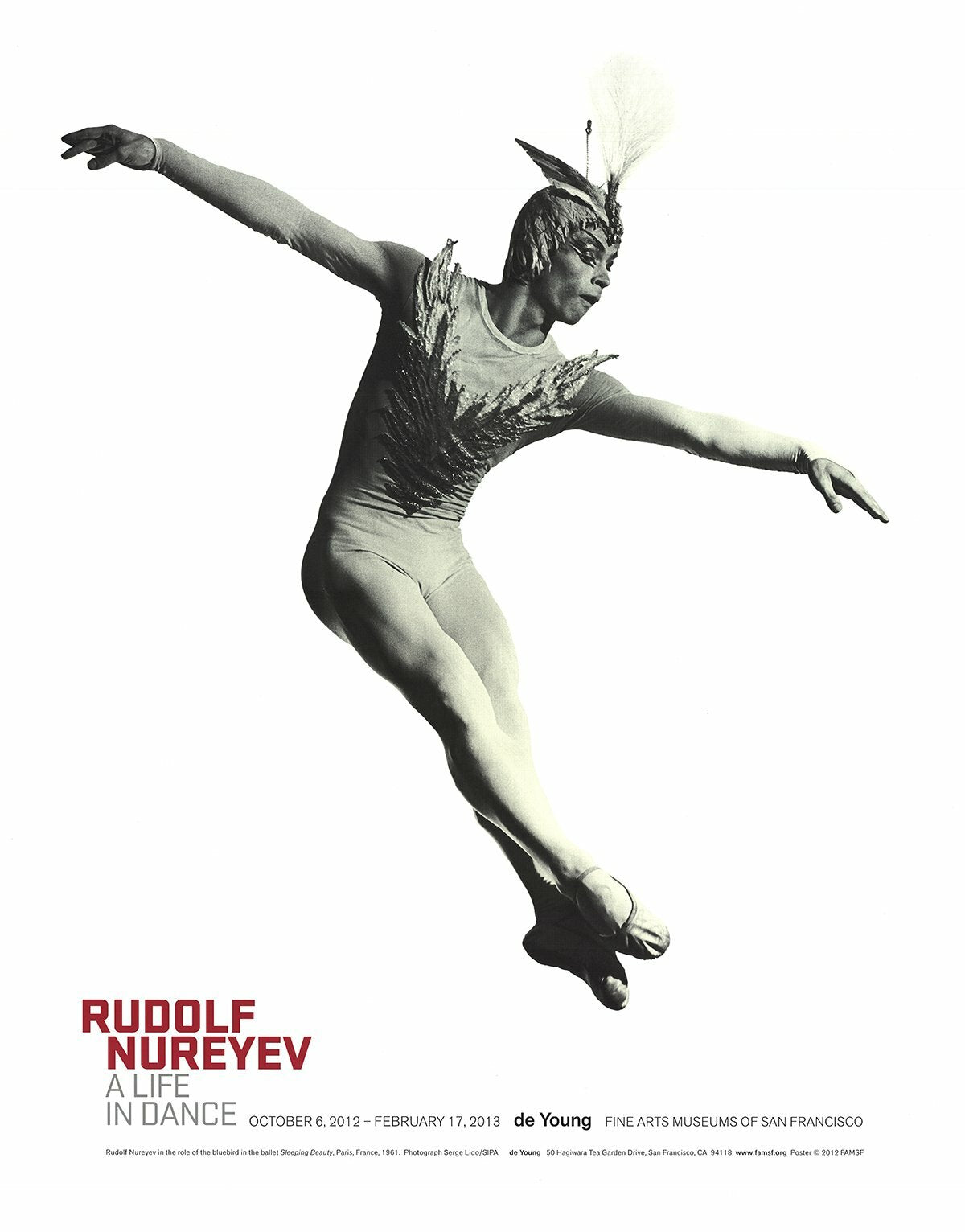 Serge Lido Rudolf Nureyev " Poster Photography Black & White, Red