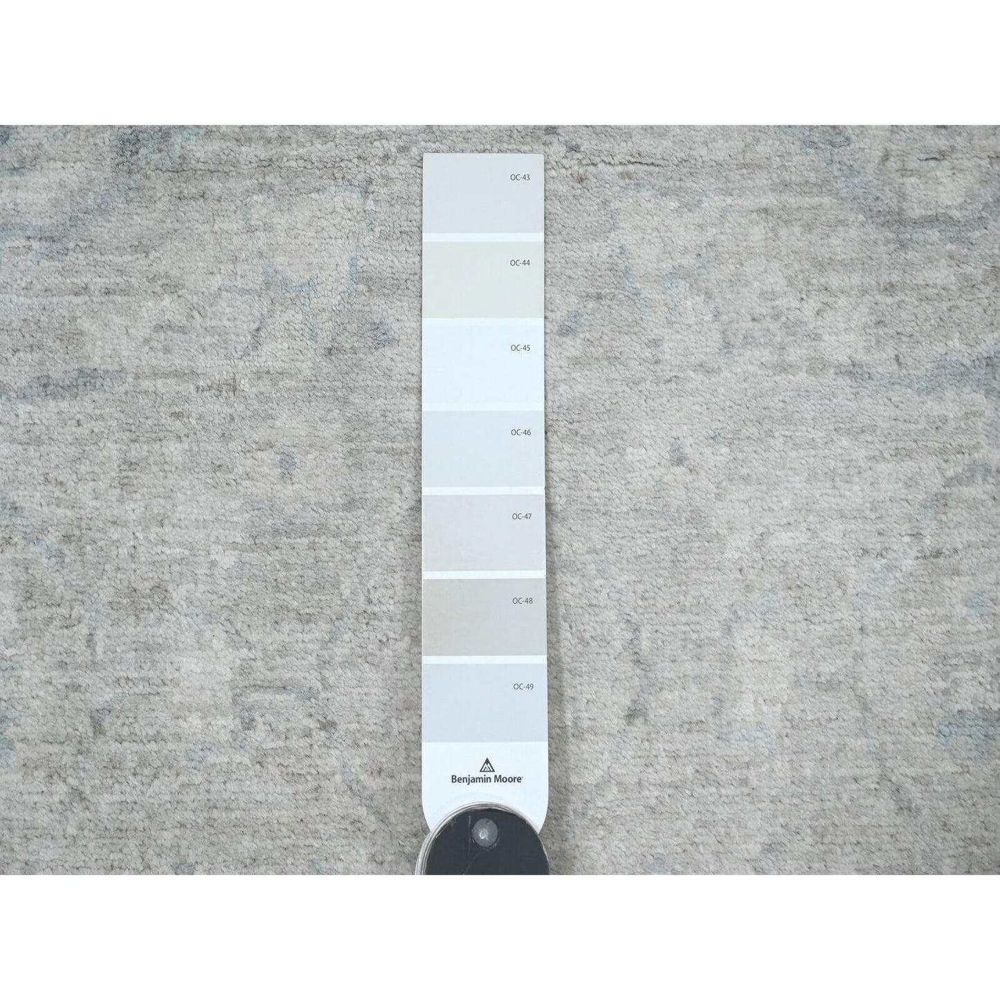 2'10"X11'7" Gray Washed Ziegler Mahal Design Hand Knotted Wool Runner Rug