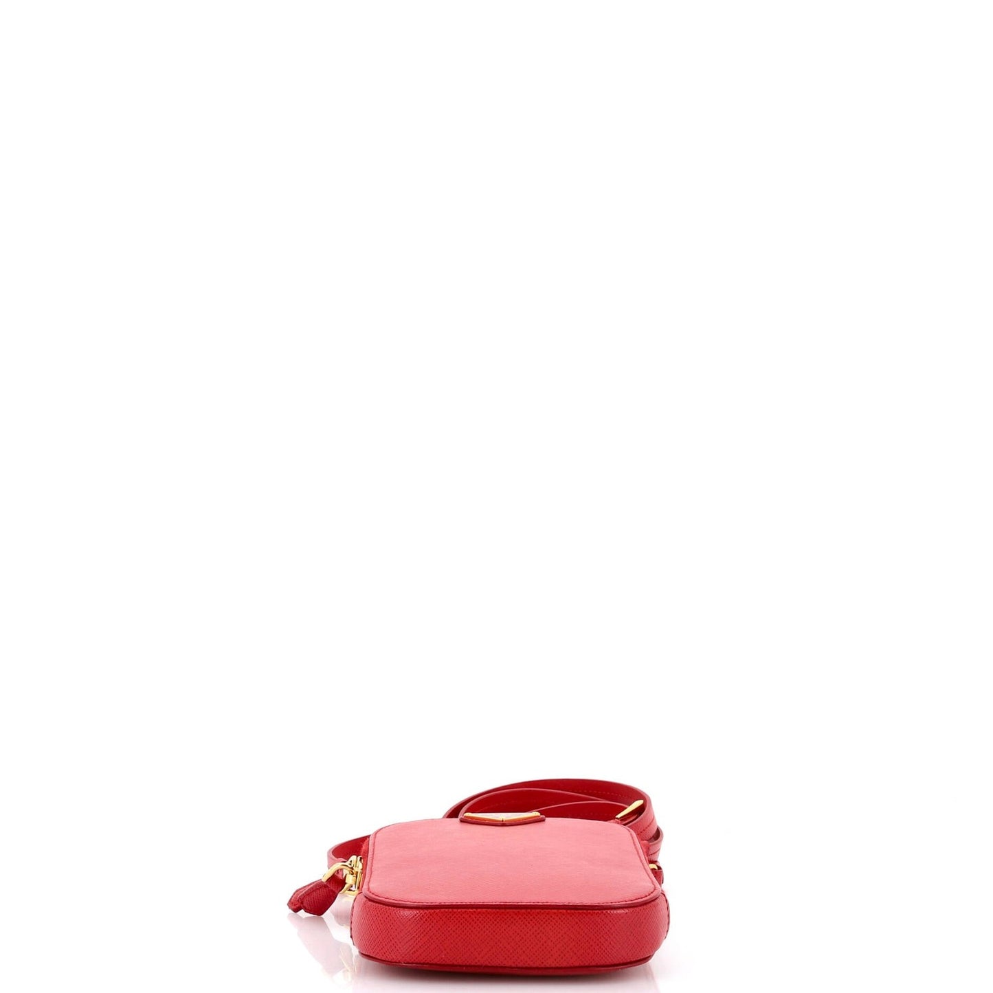Prada Zip Phone Holder Crossbody Bag Saffiano Leather