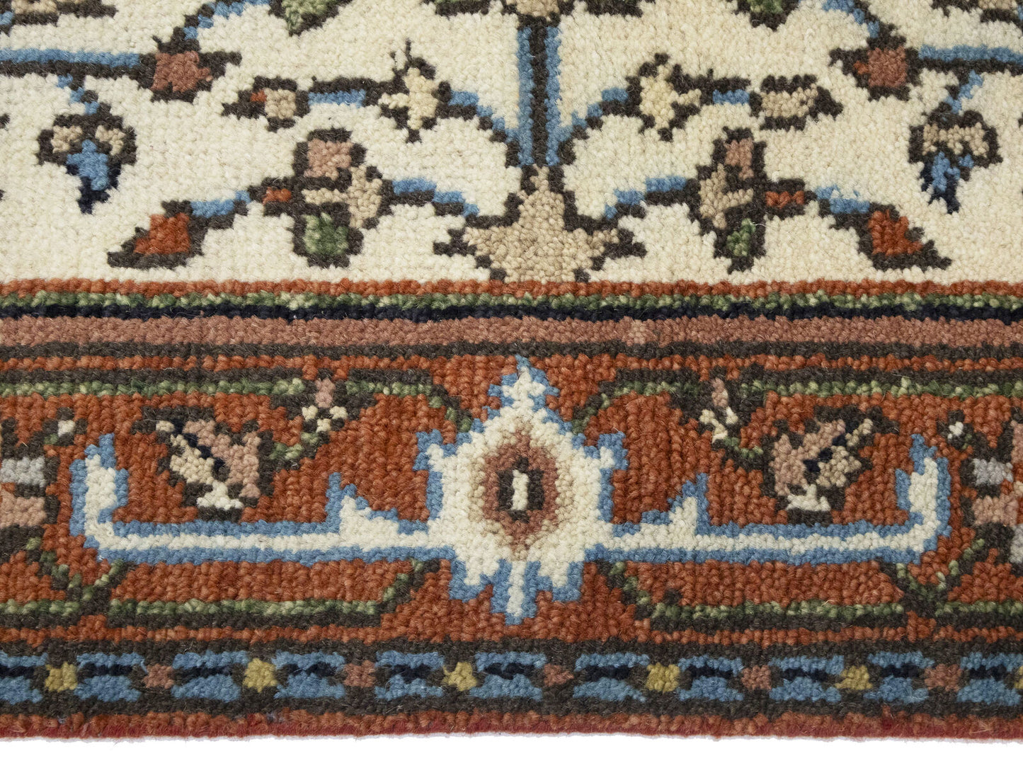 Oversized Heriz Serapi Floral Runner Hand-Knotted
