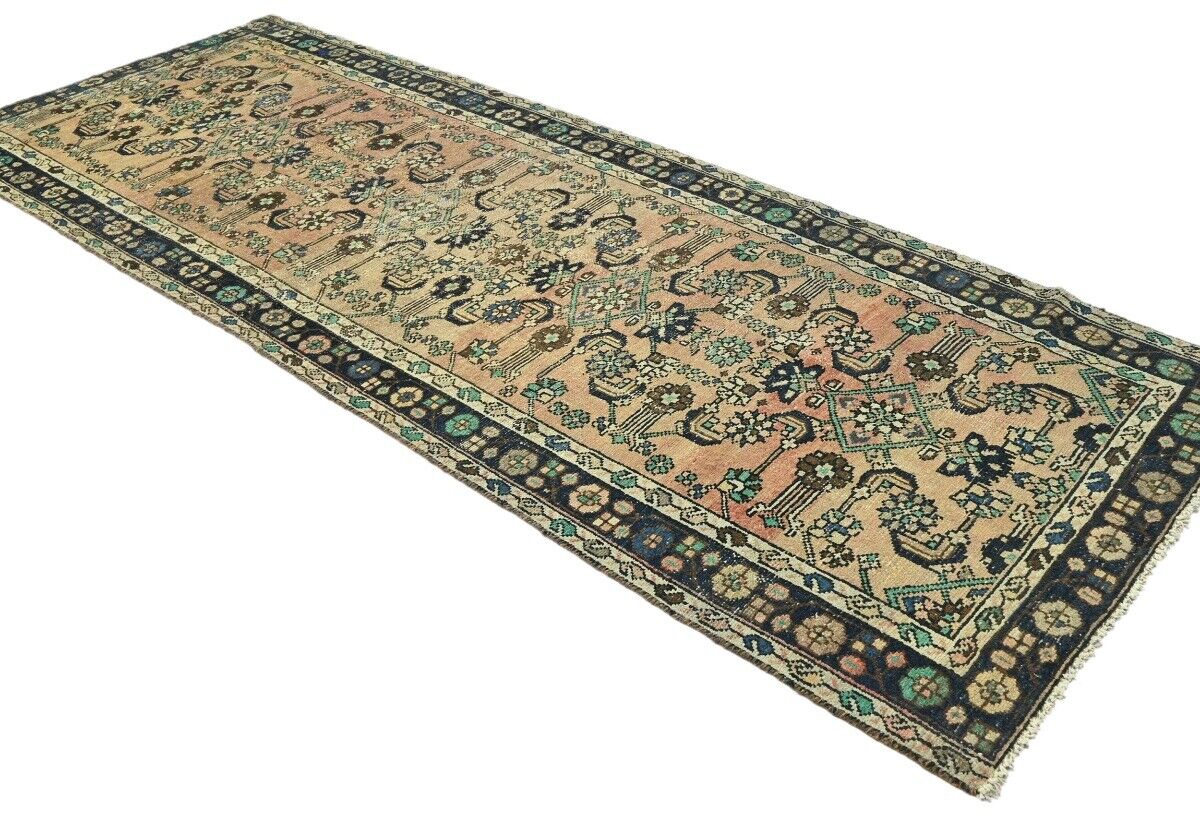 Vintage Antique Oriental Runner Rug Muted