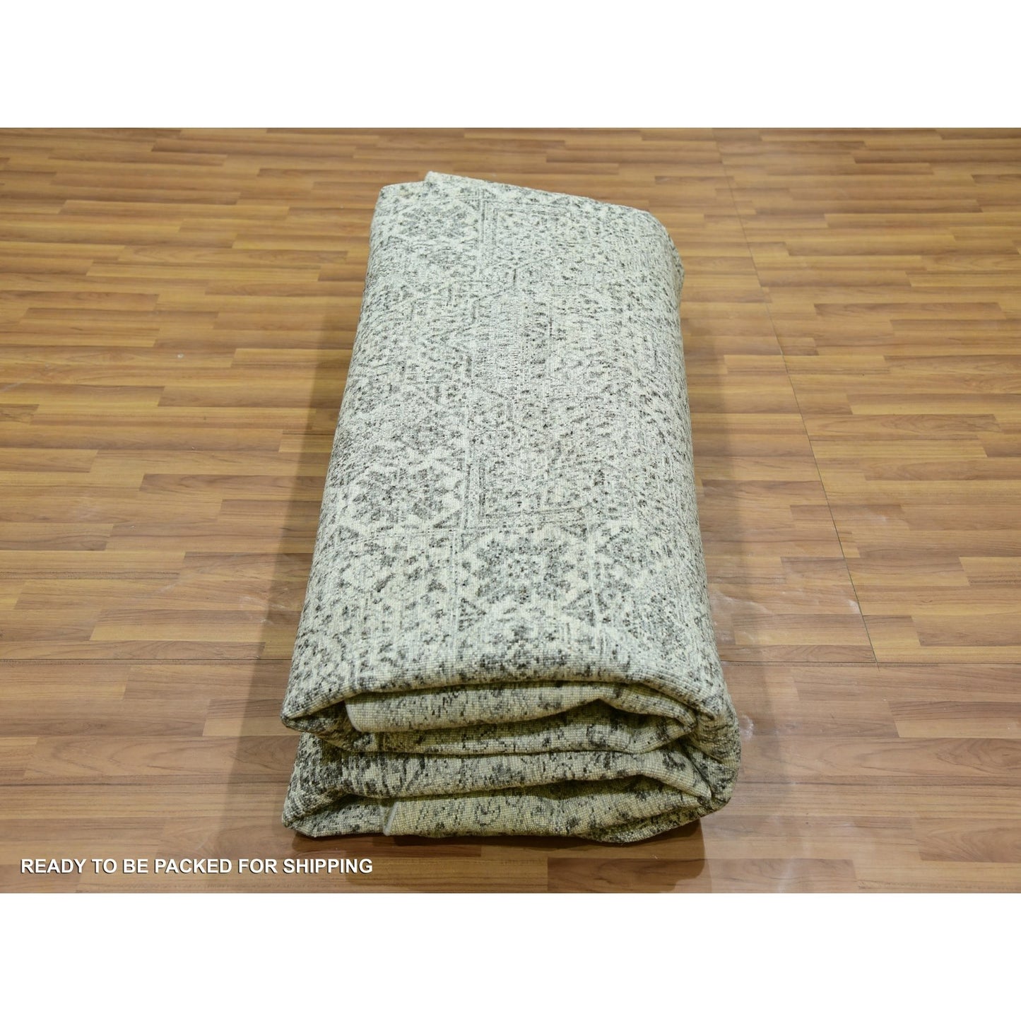 12'X12' Decorators White Hand Knotted Soft Wool Round Mamluk Dynasty Rug