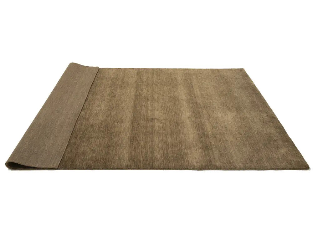 Brown Solid Hand-Loomed 6X9 Gabbeh Wool Rug