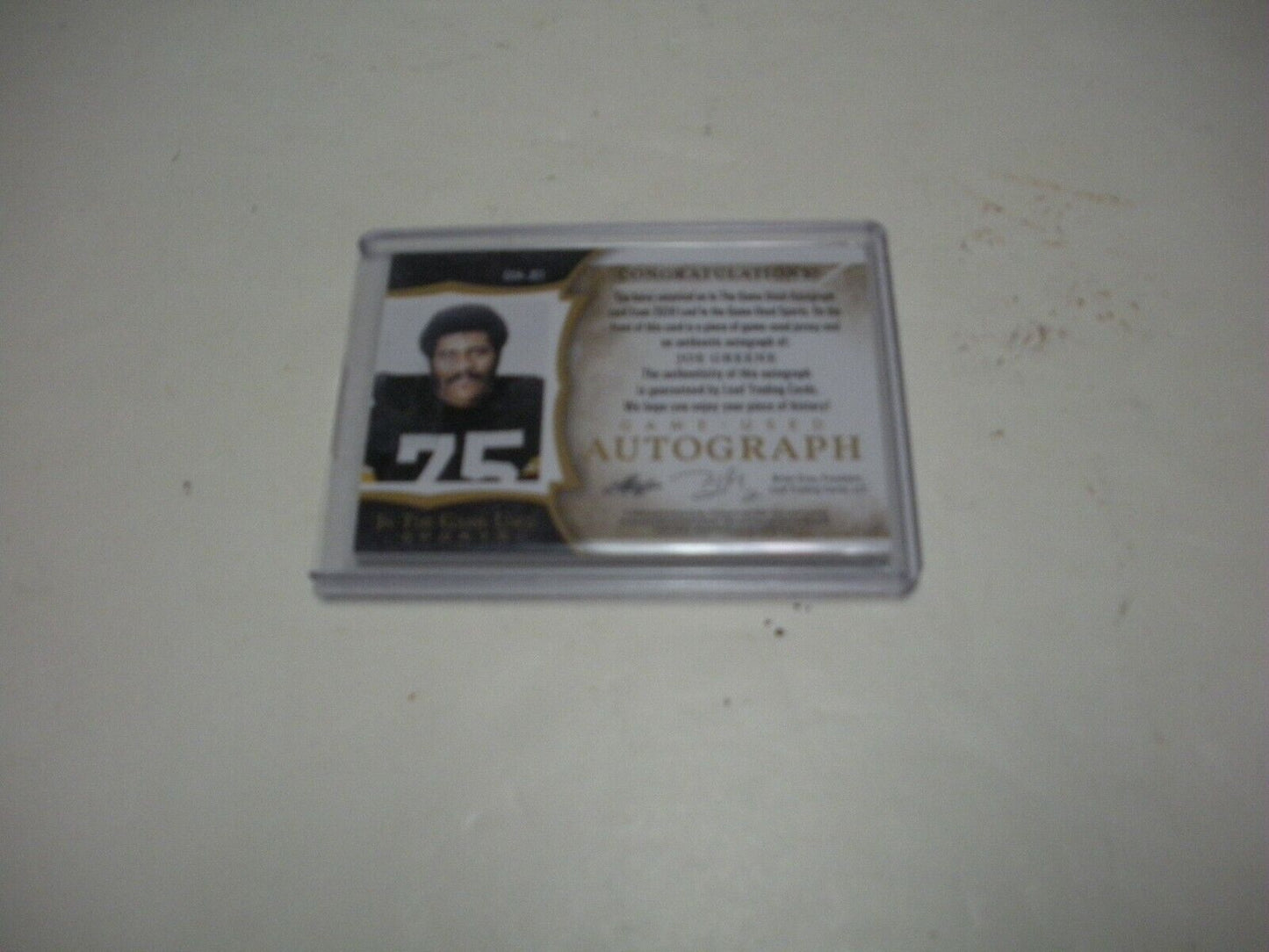 Joe Greene 2020 Leaf In The Game Patch Game