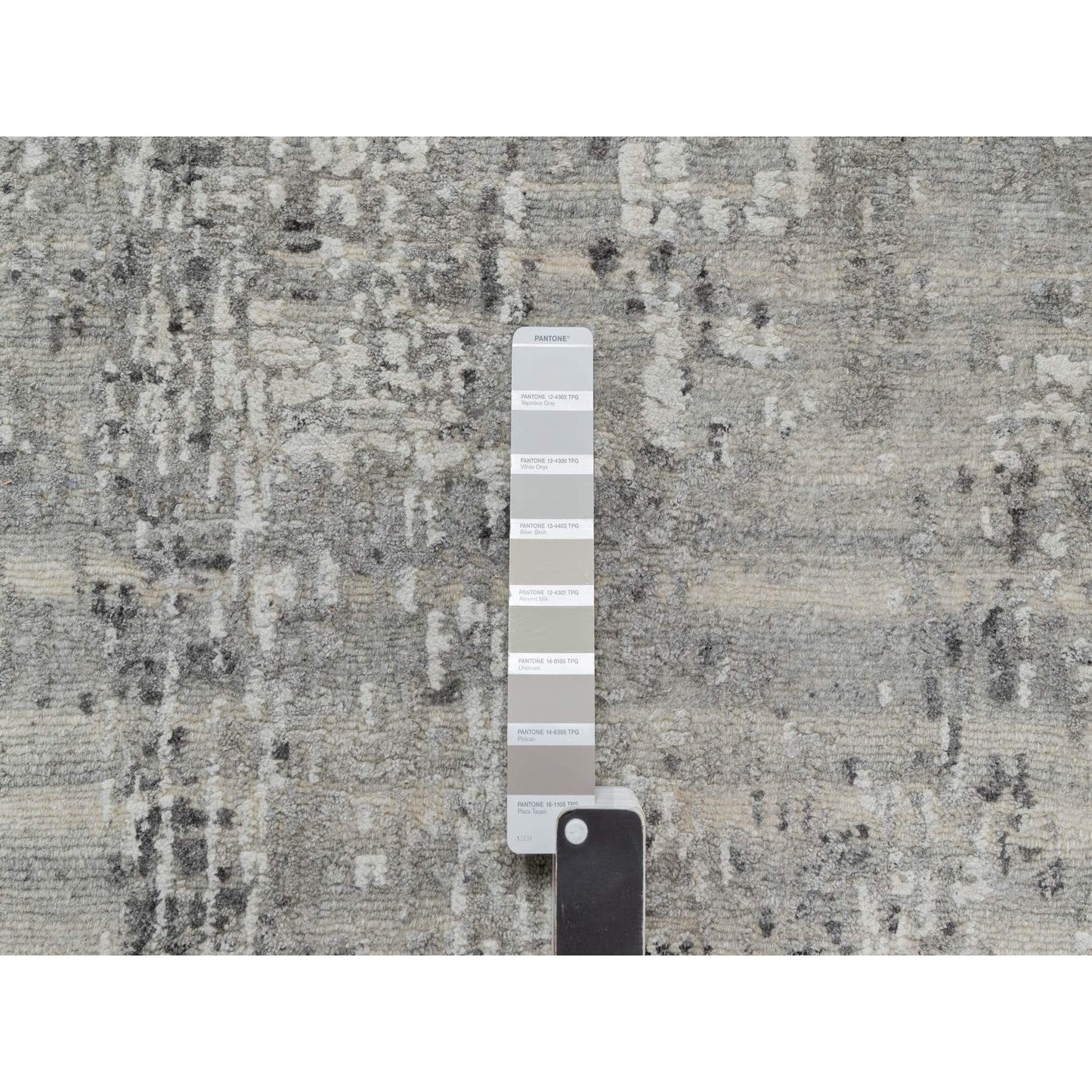 2'6"X26' Gray Hand Knotted Undyed Natural Wool Modern Xl Runner Rug