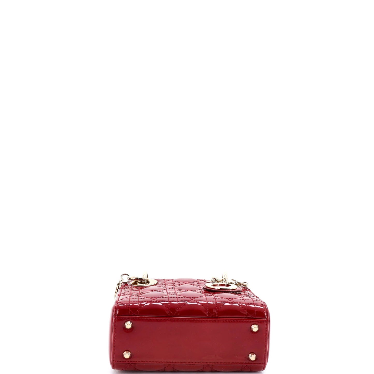 Christian Dior Lady Dior Chain Bag Cannage Quilt Patent Mini