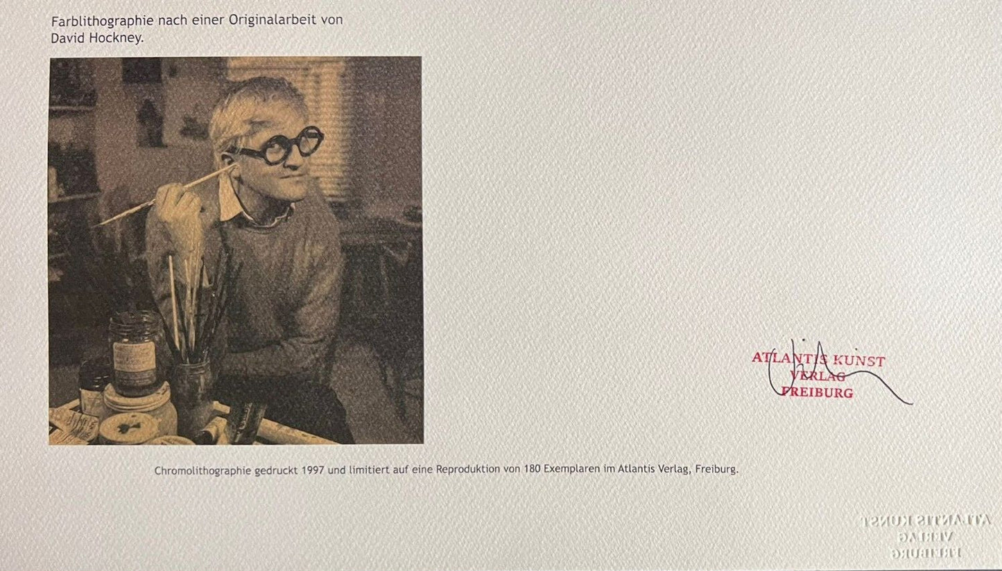 David Hockney "Swimming" Lithograph Coa Signed