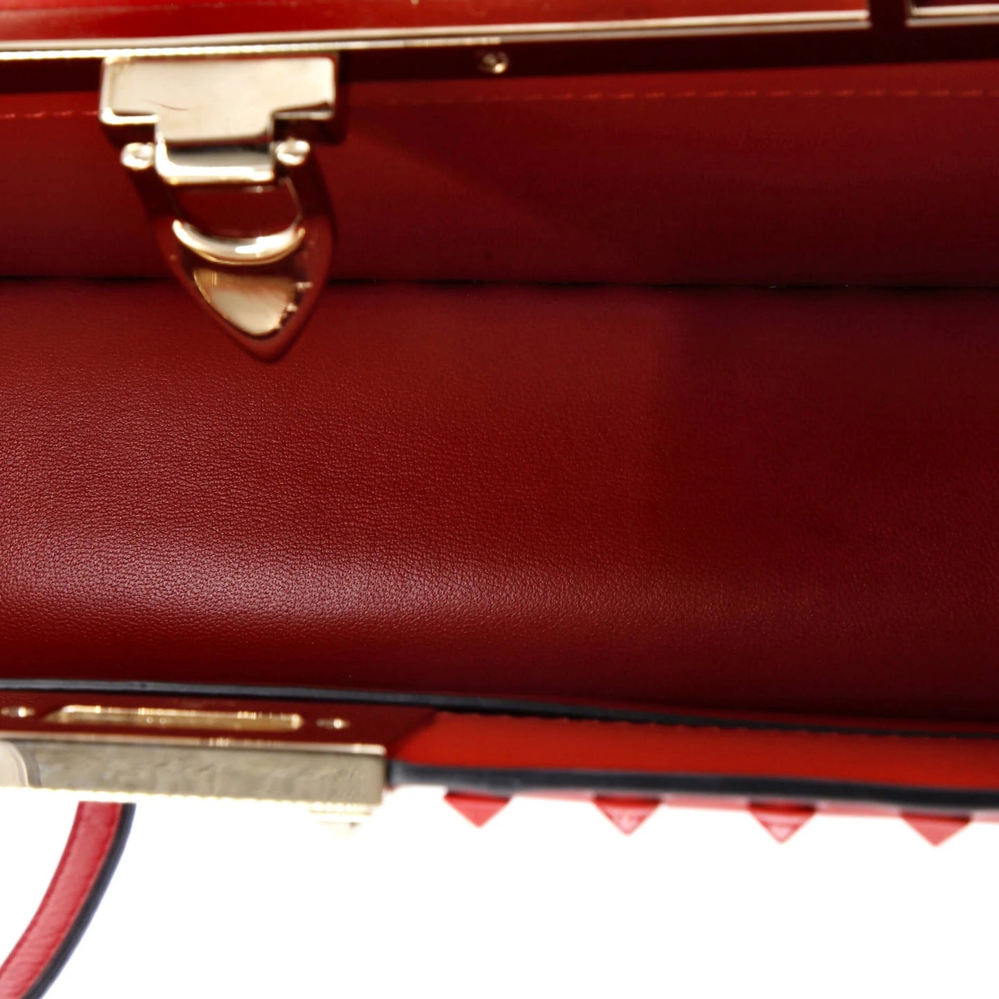 Valentino Garavani Rockstud Top Handle Bag Leather East West