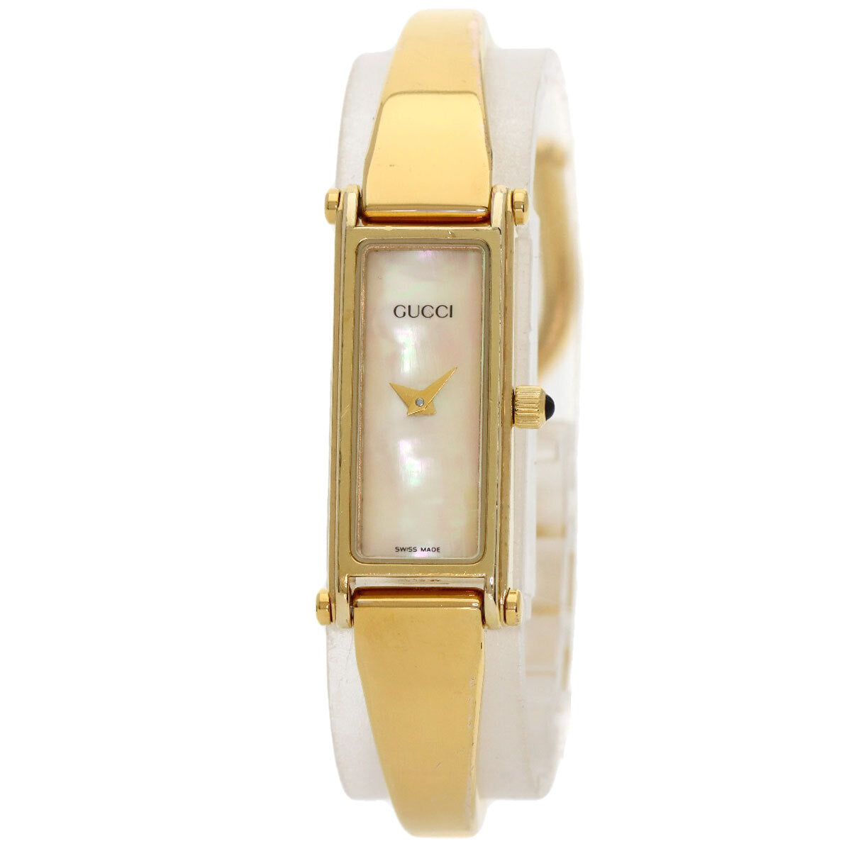 Gucci Square Face Bangle Watches Gold Plated/Gold Plated Ladies