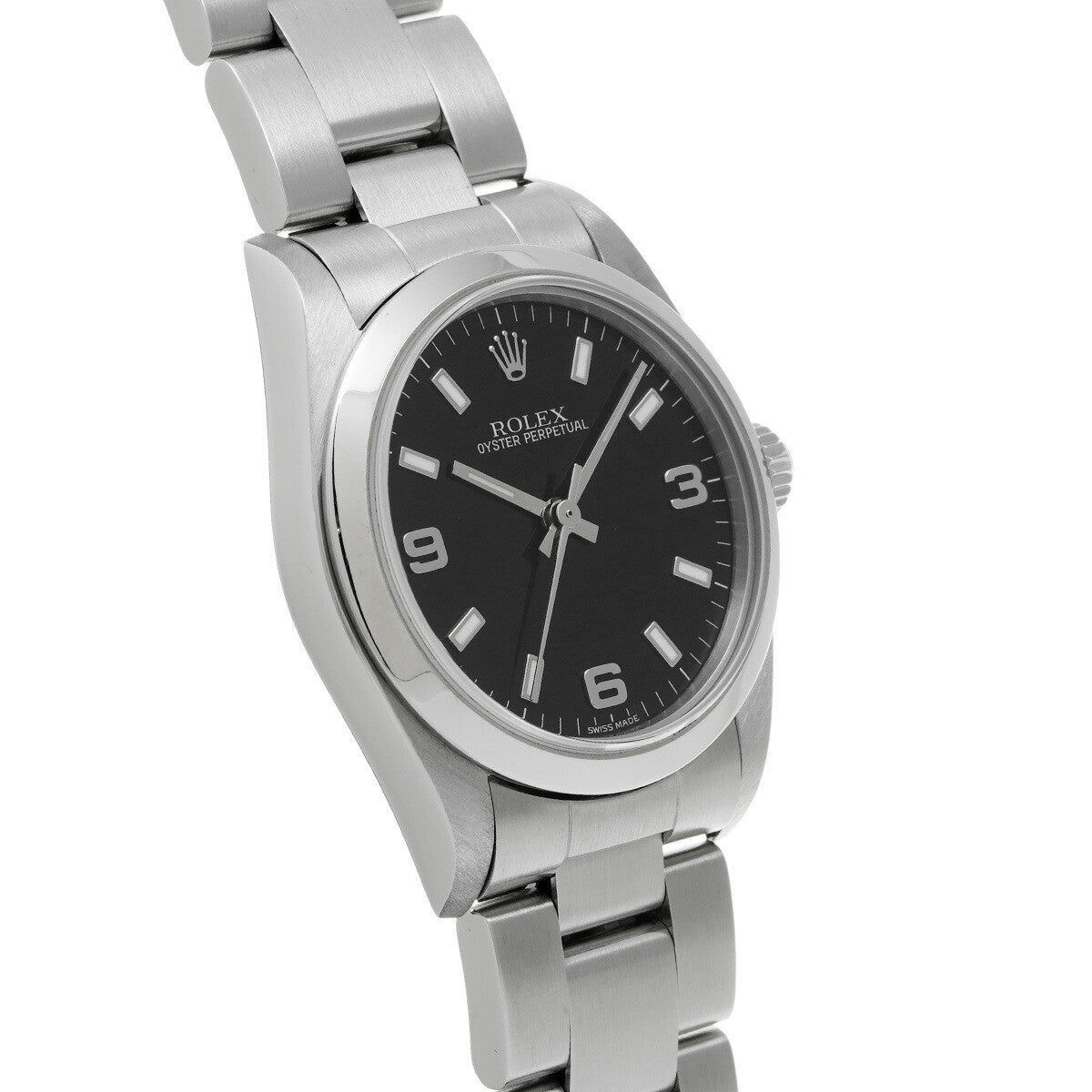 Rolex Oyster Perpetual 77080 Black Case Size 3131Mm Unisex Used Watch #71117