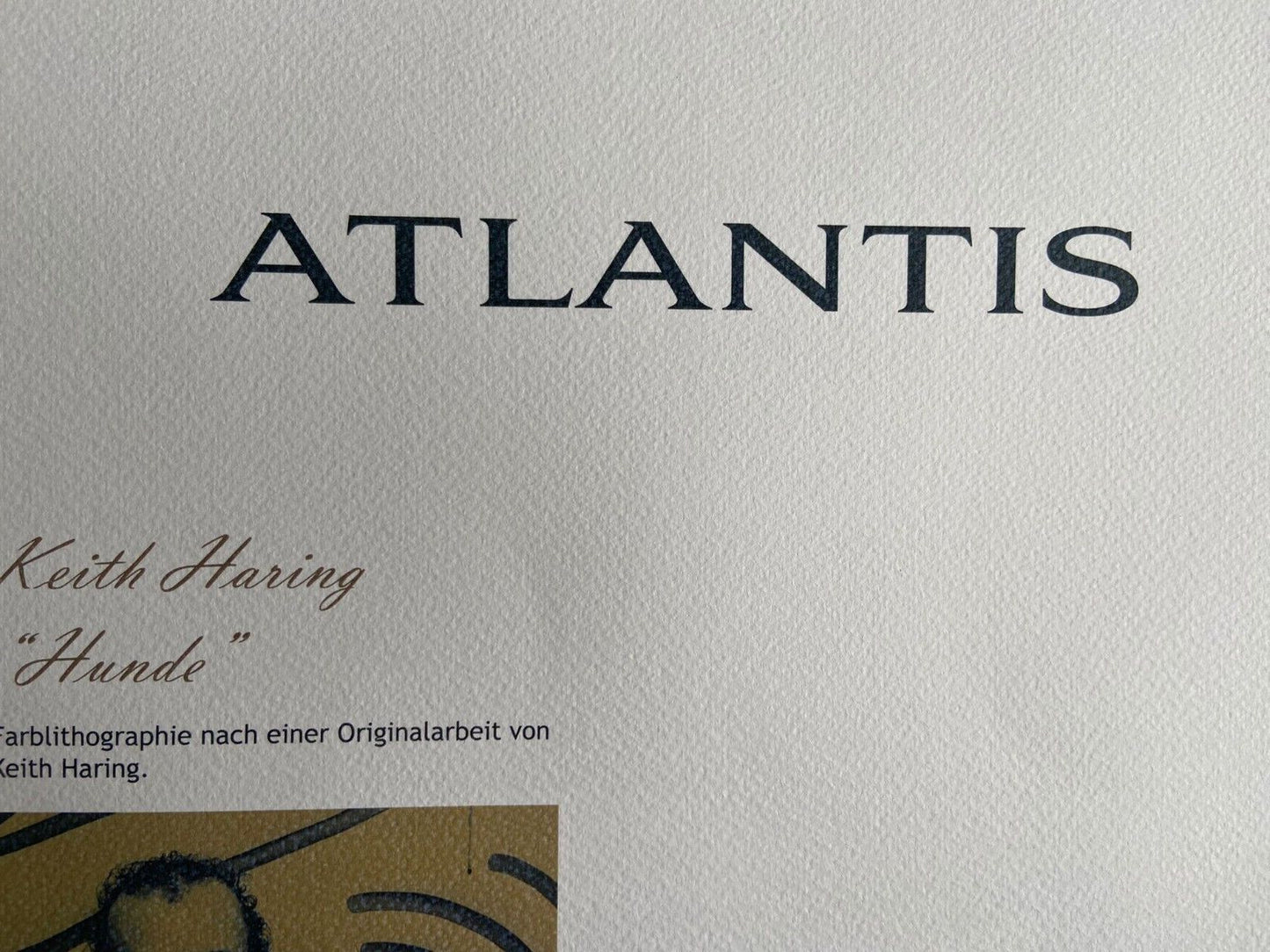 Keith Haring Lithograph Coa Signed Stamped