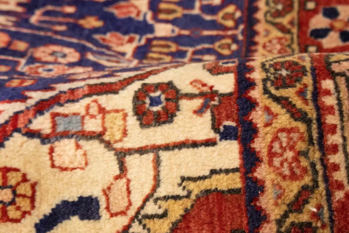 Vintage Purple-Navy Floral Style Rug Tribal