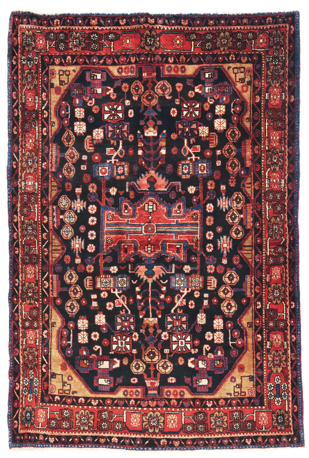 Handmade Tribal Geometric 5X8 Ft Vintage Oriental