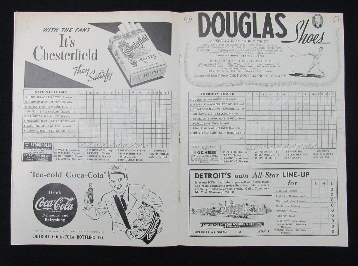 1941 All Star Signed/Auto (20) Program 10 Hofers
