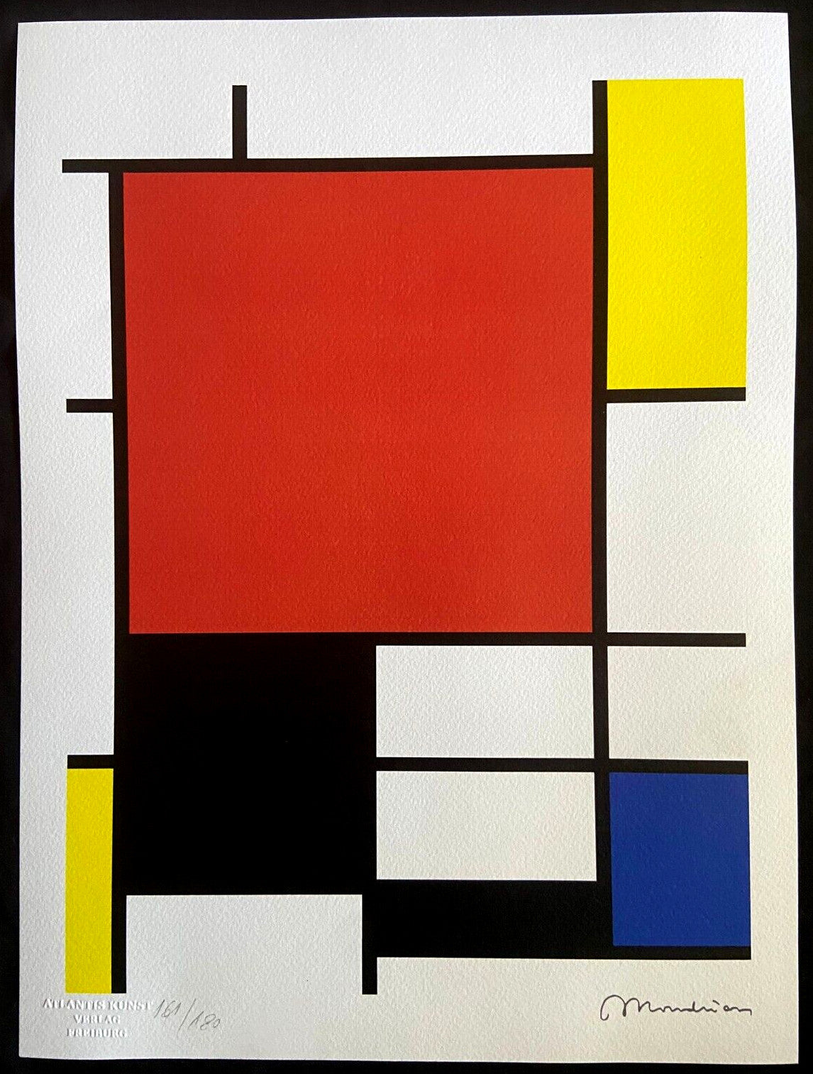 Piet Mondrian Lithograph Coa Certified Numbered