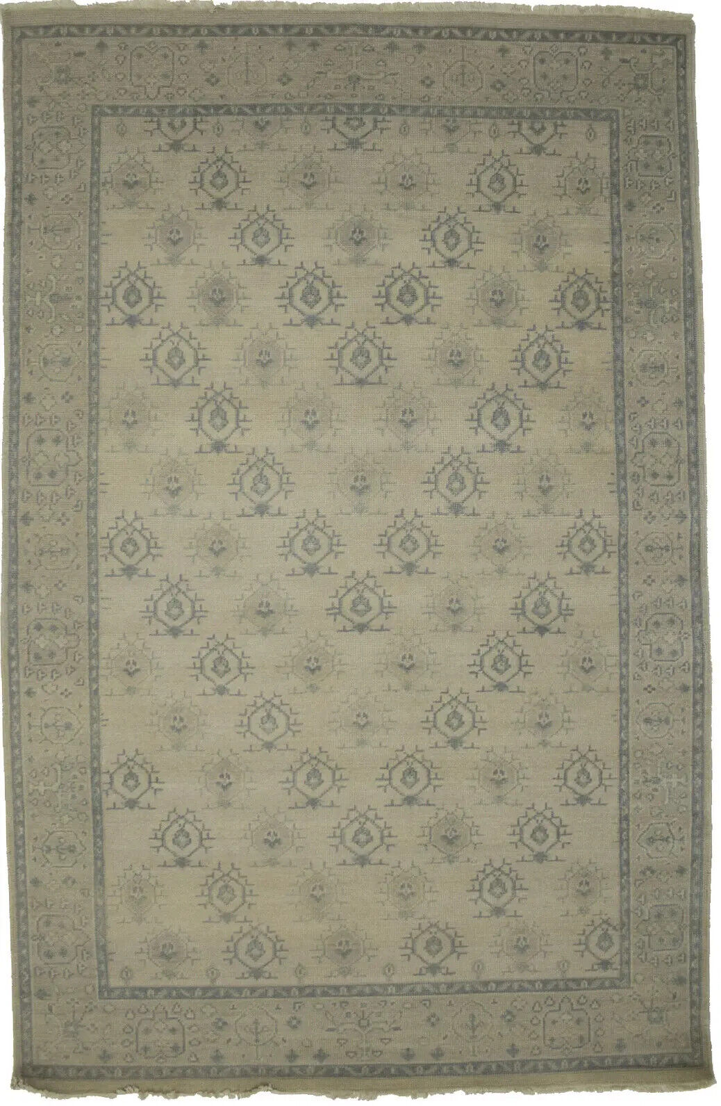 6X9 Ft Handmade Wool Oriental Rug Allover Floral