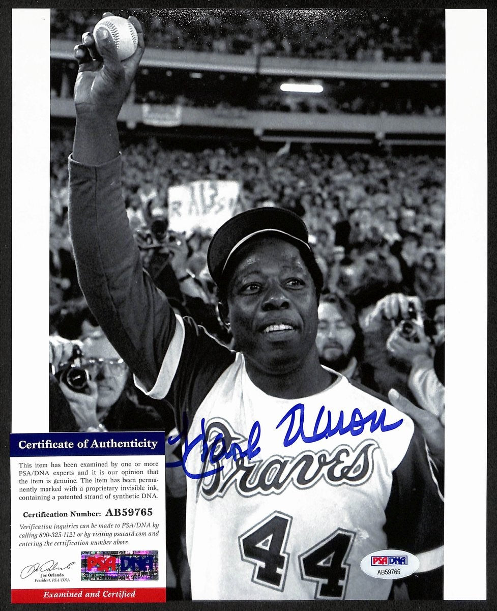 Hank Aaron Hof Signed/Auto 8X10 B/W Photo #715