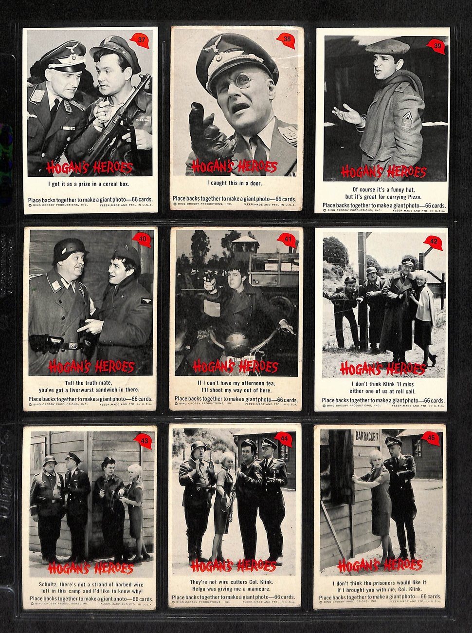 1965 Fleer Hogan'S Heroes Card Complete Set